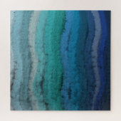 Salty Waves an der Küste auf schwarz Puzzle (Horizontal)