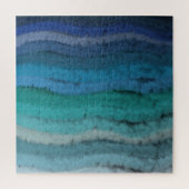 Salty Waves an der Küste auf schwarz Puzzle (Vertikal)