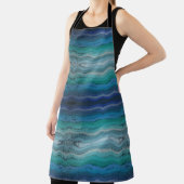 Salty Waves an der Küste auf schwarz Schürze (InSitu)