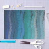 Salty Waves an der Küste auf schwarz Seidenpapier (Handwerk)