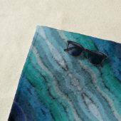 Salty Waves an der Küste auf schwarz Strandtuch (Beispiel)