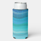 Salty Waves an der Küste auf Türkis Selters Dosenkühler (Seltzer Rückseite)