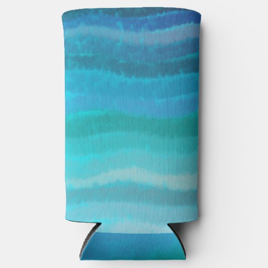 Salty Waves an der Küste auf Türkis Selters Dosenkühler (Vorderseite)