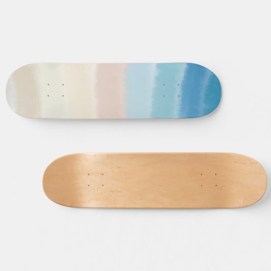 Salty Waves an der Küste Skateboard (Horizontal)