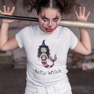 Salty Witch Halloween Meerjungfrau T-Shirt