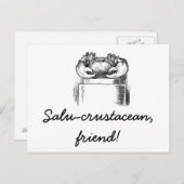 Salu-Krustentier Postkarte (Vorne/Hinten)