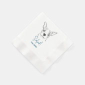 Salud! Boston Terrier Wedding Napkins Serviette (Ecke)