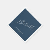 ¡Salud! Indigo Blue Minimal für jeden Anlass Cockt Serviette (Ecke)