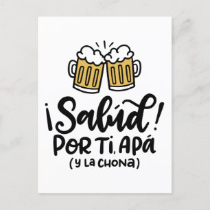 Salud oder Mi Apa y la Chona, handgezeichnetes Des Postkarte