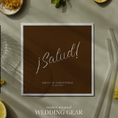 ¡Salud! Walnussbraun-Minimal für jeden Anlass Cock Serviette