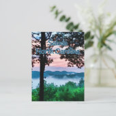 Saluda, NC Bergsicht und Sonnenuntergang Postkarte (Stehend Vorderseite)