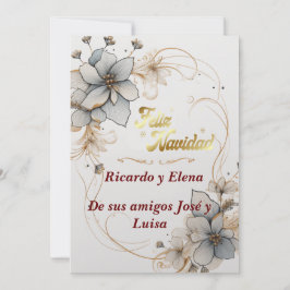 Saludo Feliz Navidad elegante y delicado Feiertagskarte
