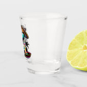 saludos a mis amigos - Grüsse an meine Freunde Schnapsglas (Rechts)