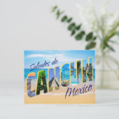 Saludos de Cancun, Grüße von Cancun Postkarte (Stehend Vorderseite)