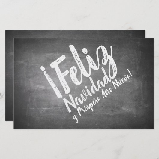 Saludos De Navidad en La Pizarra (Vorne/Hinten)