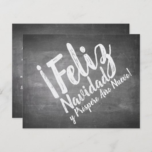 Saludos De Navidad en La Pizarra (Vorne/Hinten)