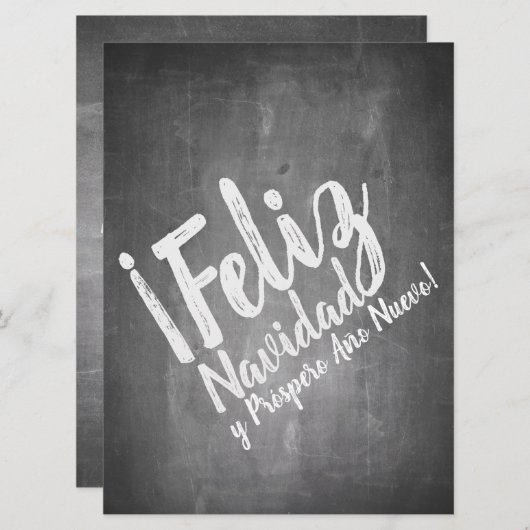 Saludos De Navidad en La Pizarra (Vorne/Hinten)