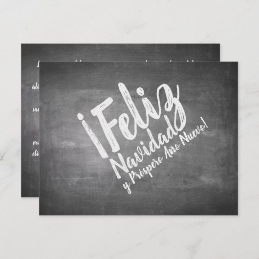 Saludos De Navidad en La Pizarra (Vorne/Hinten)