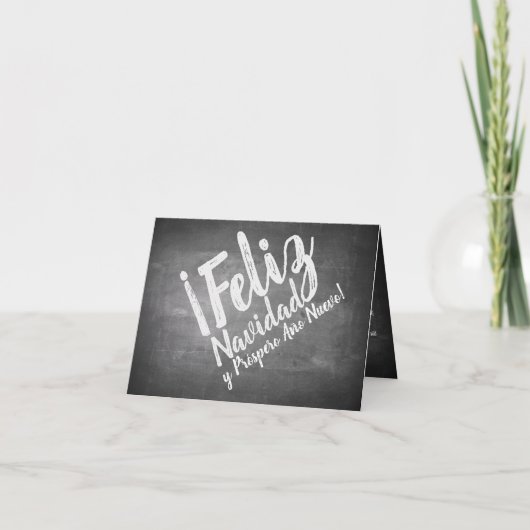 Saludos De Navidad en La Pizarra Karte (Vorderseite)