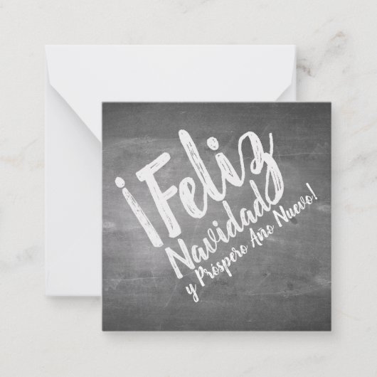 Saludos De Navidad en La Pizarra Mitteilungskarte (Vorderseite)