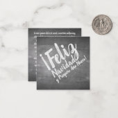 Saludos De Navidad en La Pizarra Mitteilungskarte (Vorderseite/Rückseite Beispiel)