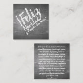 Saludos De Navidad en La Pizarra Mitteilungskarte (Vorne/Hinten)