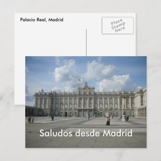Saludos desde Madrid Postkarte (Vorne/Hinten)
