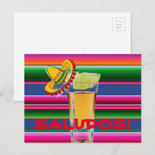 Saludos Postkarte (Vorne/Hinten)