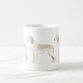 Saluki Basic Hund Rasse Illustration Silhouette Kaffeetasse (Mittel)