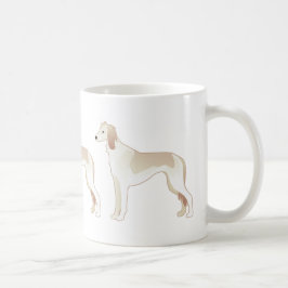 Saluki Basic Hund Rasse Illustration Silhouette Kaffeetasse