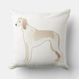 Saluki Basic Hund Rasse Illustration Silhouette Kissen