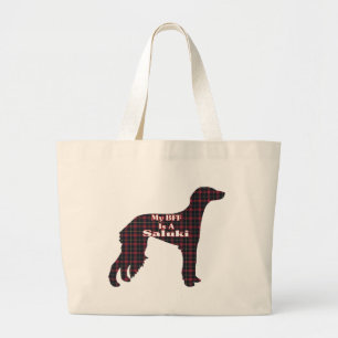 Saluki BESTE FREUNDIN Geschenke Jumbo Stoffbeutel