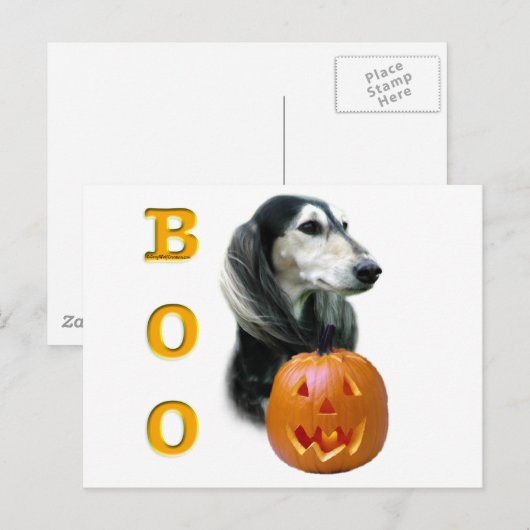 Saluki Boo Postkarte (Vorne/Hinten)