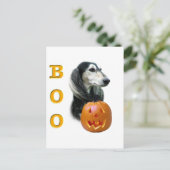 Saluki Boo Postkarte (Stehend Vorderseite)