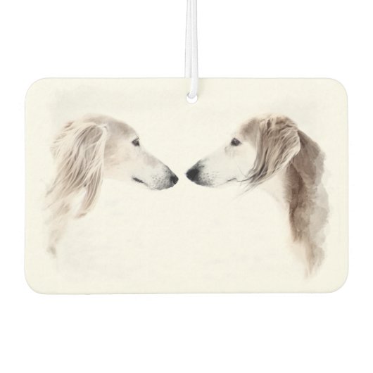 Saluki Car Air Freshener Autolufterfrischer (Vorderseite)