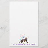 Saluki Carousel Black & Tan Briefpapier (Vorderseite)