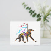 Saluki Carousel Black & Tan Einladung (Stehend Vorderseite)