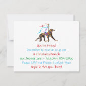 Saluki Carousel Black & Tan Einladung (Rückseite)