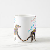 Saluki Carousel Black & Tan Kaffeetasse (Mittel)