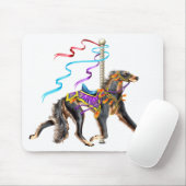 Saluki Carousel Black & Tan Mousepad (Mit Mouse)