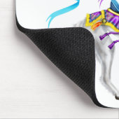 Saluki Carousel White Mousepad (Ecke)