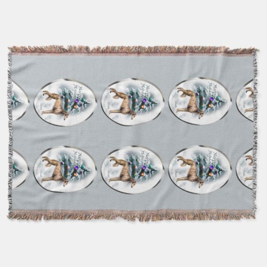 Saluki Christmas Decke (Vorderseite)