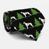 Saluki Christmas Design Krawatte (Gerollt)