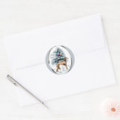 Saluki Christmas Geschenke Runder Aufkleber (Umschlag)