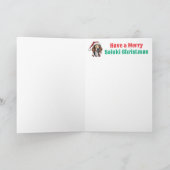 Saluki Christmas Strumpf Karte (Innenseite)