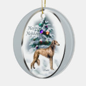 Saluki Christmas Tree Ornaments Keramik Ornament (Links)