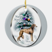Saluki Christmas Tree Ornaments Keramik Ornament (Hinten)