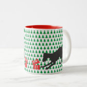 Saluki Christmas Zweifarbige Tasse (VorderseiteRechts)