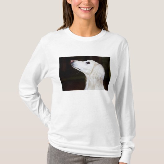 Saluki, das oben schaut T-Shirt (Vorderseite)