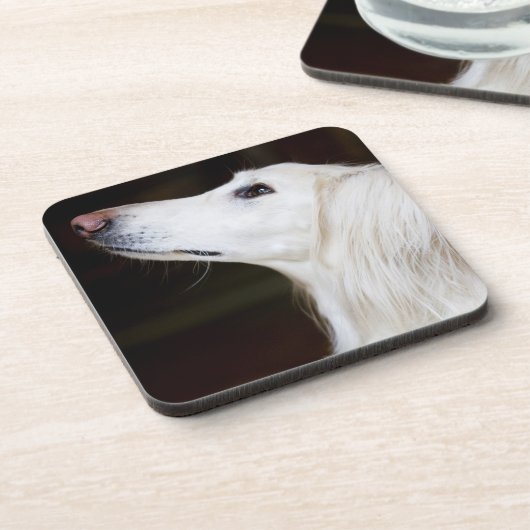 Saluki, das oben schaut untersetzer (Linke Seite)